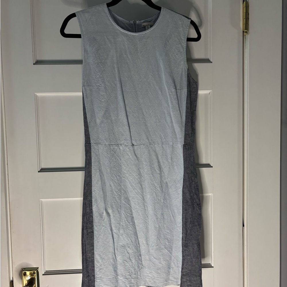 GAP Gray Sleeveless Sheath Midi Dress